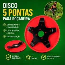 Enxada 5 pontas estrela para roçadeira