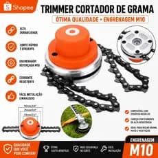 Trimmer Cortador de Grama - Ótima Qualidade engrenagem m10 - Cabeça com Corrente - Aparador Para Rocadeira Stihl