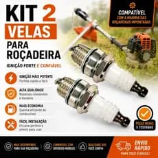 KIT 2 VELAS DE IGNIÇÃO PARA ROÇADEIRA E MOTOSSERRA NAKASAKI