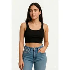 Top Cropped Regata Alcinha Moda Gringa Blusinha Feminina Verão Tendência