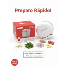 Mini Processador Triturador Manual Alimentos 2 Lâminas Tomate Cozinha 170ml