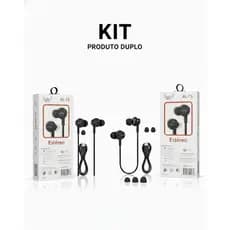 Kit 02 Fone de Ouvido S6 - AL-T3 Altomex Com Fio e Controle Academia e Home Office Estereo