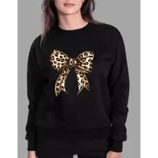 blusa moletom feminina estampada flanelada algodão