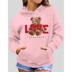 MOLETOM FEMININO BLUSA DE FRIO CANGURU FLANELADA ALGODÃO MULHER LUXO