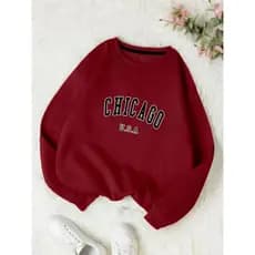 Moletom Careca Estampado Chicago Usa  Algodão Unissex