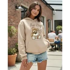 Moletom Feminino Blusa De Frio Algodão Canguru Mulher Luxo
