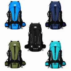 Mochila Tática 60L Impermeável, Grande Capacidade para Camping, Trilhas e Viagem, com Mesh Respirável