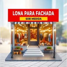 Faixa Fachada Madeira e Ilhos Aniversario Loja Cardápio tamanhos personalizados