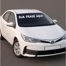 Adesivo Parabrisa com Sua Frase/ Vinil Plotado Recorte | Faixa 1,30×0,20mt