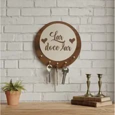 Porta-Chaves MDF Decorativo/ Lar Doce Lar, Corte a Laser - 25x25cm