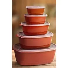 Kit Pote Retangular 5Pç- Maravilhoso para organização da sua cozinha