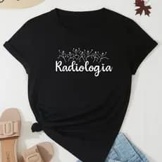 Camiseta T Shirt Estampada Feminina Radiologia 100% Algodão