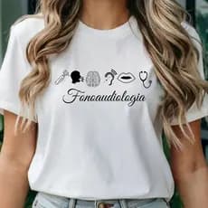 Camiseta Fonoaudiologia Camisa Curso Faculdade T Shirt Profissão Fonoaudióloga 100% Algodão