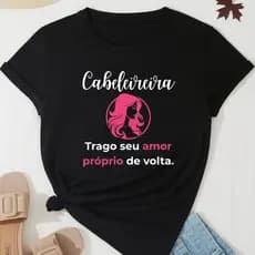 Camiseta Camisa T Shirt Feminina Profissão Cabeleireira Hair Designer 100% Algodão