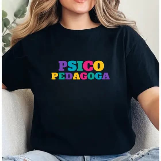 Camiseta Psicopedagoga Blusa Feminina T Shirt Pedagogia Educação Professora Profissão