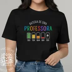 Camiseta Blusa Feminina Estampada T Shirt Professora Engraçada Educação Pedagogia 100% Algodão