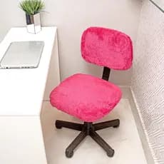 Capa para Cadeira Escritorio Secretaria Pelo Curto Pink