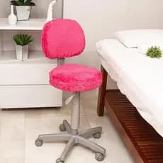 Capa para Cadeira Mocho Estetica Q Pelo Curto Pink