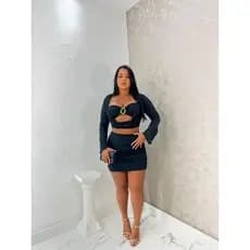 conjuntinho justo feminino manga longa modelo drapeado elegante
