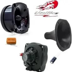 Kit Unlike Driver + Super Tweeter + Corneta + Capacitores
