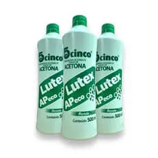 Kit 3 Acetona Lutex removedor de esmalte 500ml