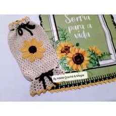 Kit Cozinha Puxa-saco com pano, decoração cozinha organizadores