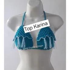 Top de Crochê vários modelos Praia Verão tendência moda Blogueira, sem Bojo
