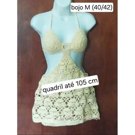 Vestido de crochê, Saída de Praia artesanal, Moda verão, piscina
