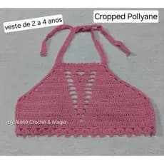 Top Cropped de Crochê Infantil, piscina, praia, verão biquíni