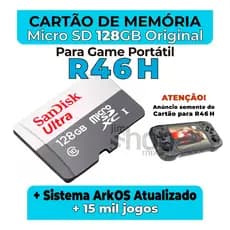 Cartão de Memória Para R46H +Sistema ArkOS +15mil jogos - Envio Imediato