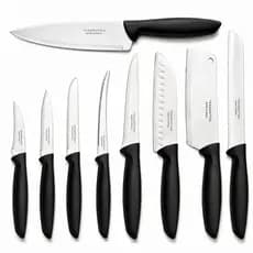 Jogo De Facas Tramontina Plenus 9 Peças Aço Inox Cozinha