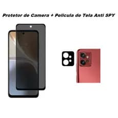 Kit película Para Câmera Motorola Moto G32 + Pelicula de vidro 3D anti Spy / Pelicula de privacidade