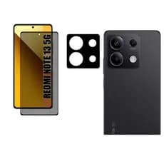 Kit película Para Câmera + Pelicula 3D anti Spy Spy Redmi Note 13 5G Pelicula de privacidade