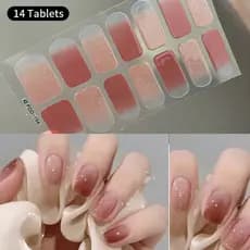 14 Tiras Adesivos De Unhas Em Gel Floristas De Cobertura Completa De Esmaltes Bricolage
