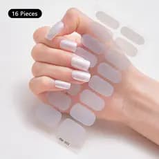 16 Tiras Adesivos De Unhas Em Gel Floristas De Cobertura Completa De Esmaltes Bricolage