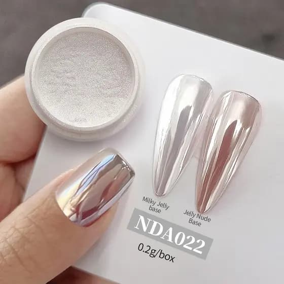 NICOLE DIARY Pigmento Pigmentar Pó Cromado Auroras Esfregão Branco Sobre Decoração De