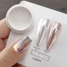NICOLE DIARY Pigmento Pigmentar Pó Cromado Auroras Esfregão Branco Sobre Decoração De