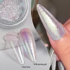Colorido Pérola Glitter Prego Em Pó Rosa Auroras Arte UV Gel Polonês Pigmento Poeira Decoartion Pintura