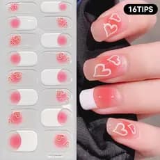 14/16 Dicas DIY Cozimento-Livre Adesivos De Unhas Estilo Francês Adesivo Tiras Remendo Slider Capa Completa Decoração Do