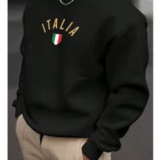 Moletom Gola Careca Masculino Grosso Blusa De Frio Casco Italia