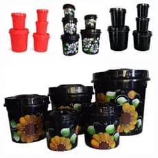 Kit 5 Potes Redondo Mantimento Tampa Rosca Otima Vedação Armazenamento Alimentos