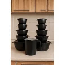 Kit 10 Potes Bowl + Jarra 1.800 Organizador Alimentos
