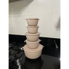 kit pote redondo boll com  5 ou 3 unidades armazenamanto alimentos cozinha organizador!