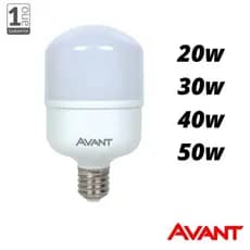Lâmpada Led Bulbo 20w, 30w, 40w,  E27 Bivolt Branco Frio 6500K Alta Potencia Avant