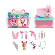 Maleta Rosa de Brinquedo Doutor Dr. Canino C/ Acessórios - Roma Brinquedos