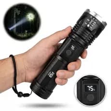 Lanterna Potente Led Tática Militar Mais Forte Do Mundo 2km Led Recarregável USB Camping Segurança