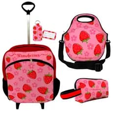 Kit Escolar Premium com Mochila c/ Rodinhas + Lancheira + Necessaire Plus - ISOPRENE