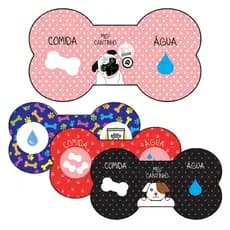 Tapete Pet Ossinho Cachorro Jogo Americano Água Comida Bebedouro Comedouro Várias Estampas