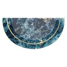 Tapete Meia Lua Capacho Antiderrapante Absorvente para Porta Banheiro Cozinha Quarto Semi Circle Estampas Mármore 70x34