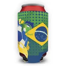 Porta Lata Brasil Cerveja Refrigerante Neoprene Termico Pratico